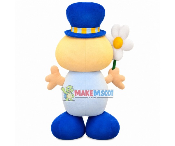Smiley Doll Holding Flower Mascot Costume Smiley Doll Holding Flower Mascot Costume