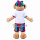 Cute Bear With Colored Hair Mascot Costume Cute Bear With Colored Hair Mascot Costume