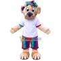 Cute Bear With Colored Hair Mascot Costume