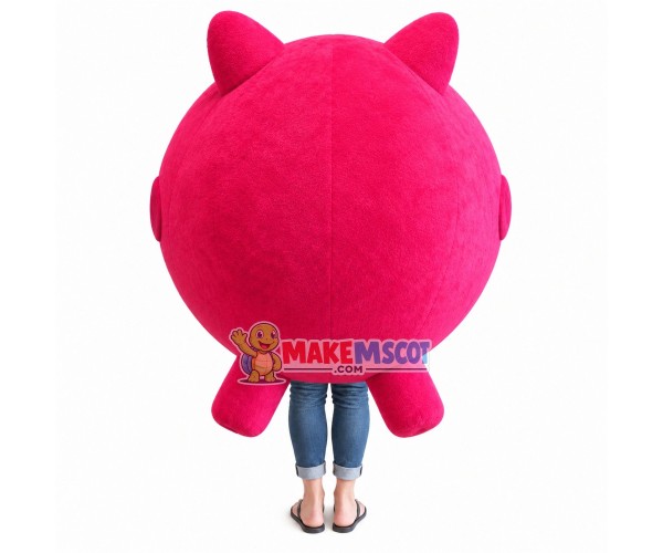 Red Piggy Bank Mascot Costume for Adult Red Piggy Bank Mascot Costume for Adult