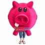Red Piggy Bank Mascot Costume for Adult