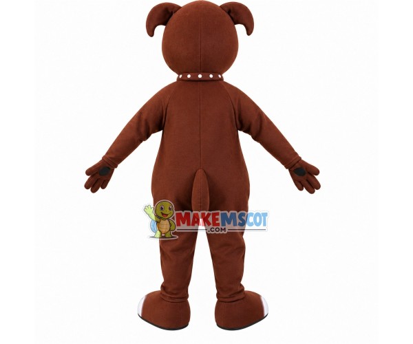 Exuberant Brown Dog Adult Mascot Costume Exuberant Brown Dog Adult Mascot Costume