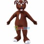 Exuberant Brown Dog Adult Mascot Costume