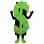 Green Dollar Sign Model Mascot Costume