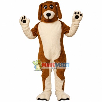 Lively Brown & White Pet Dog Mascot Costume Lively Brown & White Pet Dog Mascot Costume