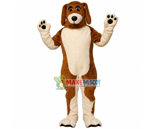 Lively Brown & White Pet Dog Mascot Costume Lively Brown & White Pet Dog Mascot Costume