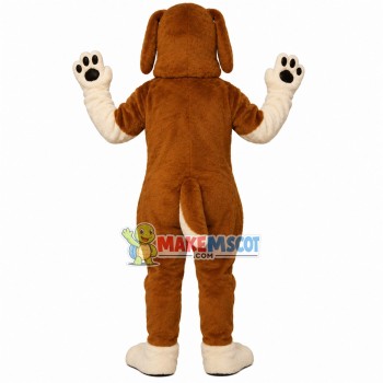 Lively Brown & White Pet Dog Mascot Costume