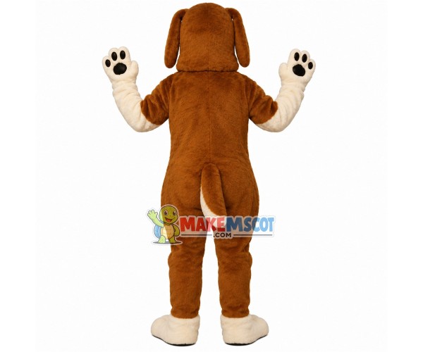 Lively Brown & White Pet Dog Mascot Costume