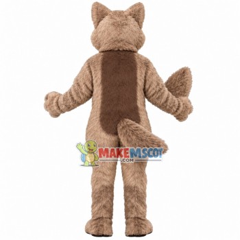 Alert Blue-eyed Wolfhound Mascot Costume