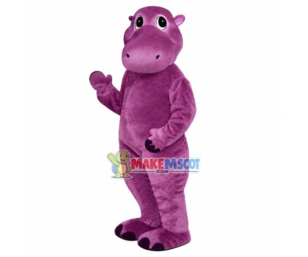 Naive Purple Hippo Mascot Costume