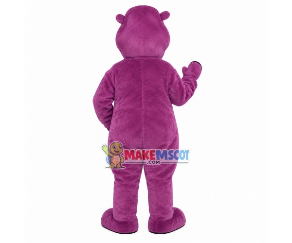 Naive Purple Hippo Mascot Costume