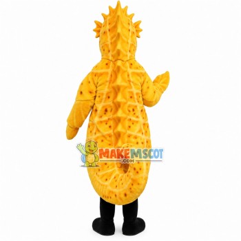 Spotted Yellow Seahorse Mascot Costume