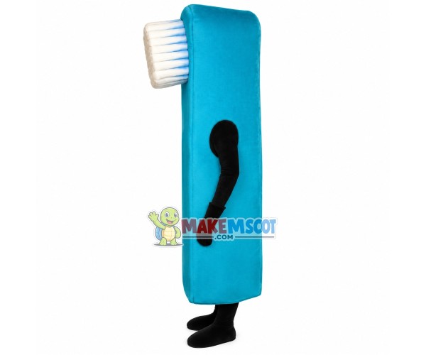 Blue Toothbrush With Small Brush Head Mascot Costume Blue Toothbrush With Small Brush Head Mascot Costume