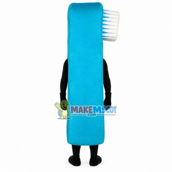 Blue Toothbrush With Small Brush Head Mascot Costume Blue Toothbrush With Small Brush Head Mascot Costume