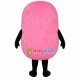 Pink Doll With Long Eyelashes Mascot Costume Pink Doll With Long Eyelashes Mascot Costume