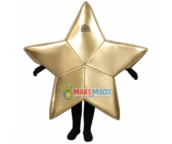 Shining Golden Five-pointed Star Mascot Costume Shining Golden Five-pointed Star Mascot Costume
