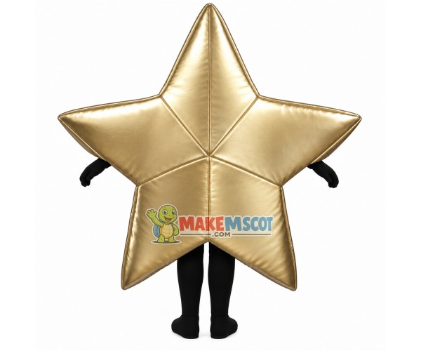 Shining Golden Five-pointed Star Mascot Costume Shining Golden Five-pointed Star Mascot Costume