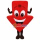Red Arrow Sign Cartoon Mascot Costume Red Arrow Sign Cartoon Mascot Costume