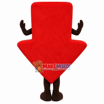 Red Arrow Sign Cartoon Mascot Costume Red Arrow Sign Cartoon Mascot Costume