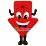 Red Arrow Sign Cartoon Mascot Costume