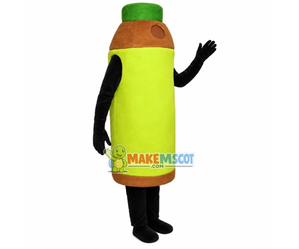 Big Bottle of Sea Buckthorn Juice Mascot Costume Big Bottle of Sea Buckthorn Juice Mascot Costume