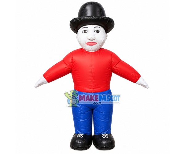 Inflatable Expressionless Man Mascot Costume