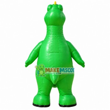 Inflatable Green Dinosaur Adult Mascot Costume