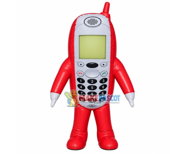 Inflatable Red Button Phone Mascot Costume