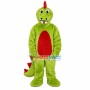 Adult Plush Green & Red Dinosaur Mascot Costume