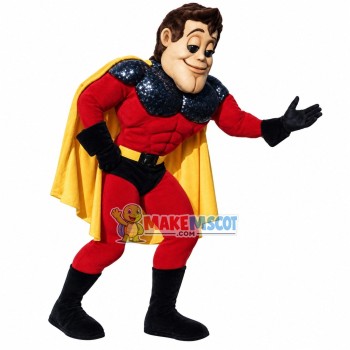 Righteous Muscular Superman Mascot Costume Righteous Muscular Superman Mascot Costume