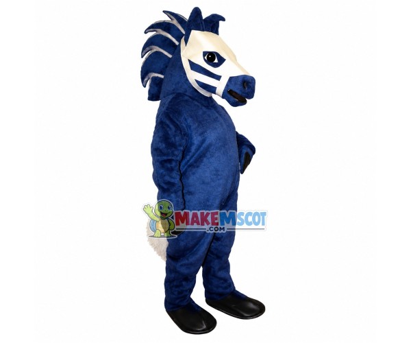 The Invincible Blue War Horse Mascot Costume