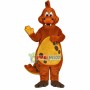 Brown Dinosaur With Spots Mascot Costume