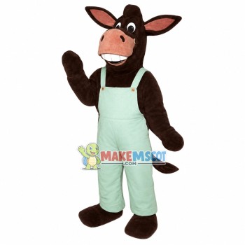 Stupid Donkey In Overalls Mascot Costume Stupid Donkey In Overalls Mascot Costume