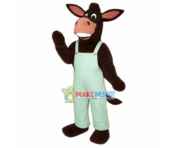 Stupid Donkey In Overalls Mascot Costume Stupid Donkey In Overalls Mascot Costume
