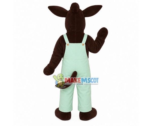 Stupid Donkey In Overalls Mascot Costume Stupid Donkey In Overalls Mascot Costume