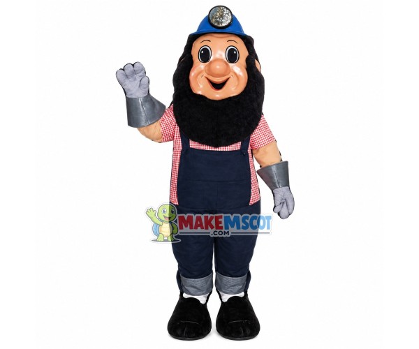 Elder Bearded Miner Mascot Costume Elder Bearded Miner Mascot Costume