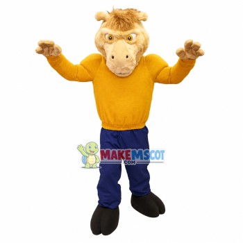 Power Camel In The Tight Shirt Mascot Costume Power Camel In The Tight Shirt Mascot Costume