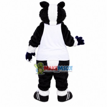 Confident Plush Tiger With Sport Vest Mascot Costume Confident Plush Tiger With Sport Vest Mascot Costume