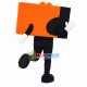 Orange Printed Video Tape Mascot Costume Orange Printed Video Tape Mascot Costume