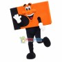 Orange Printed Video Tape Mascot Costume