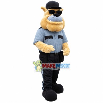 Guard Bulldog In Sunglasses Mascot Costume