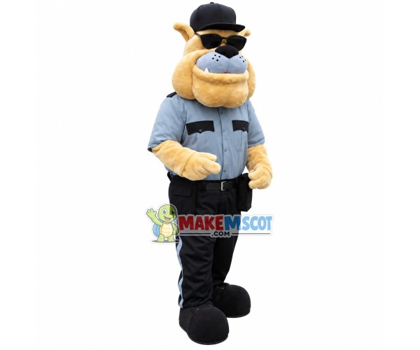 Guard Bulldog In Sunglasses Mascot Costume Guard Bulldog In Sunglasses Mascot Costume