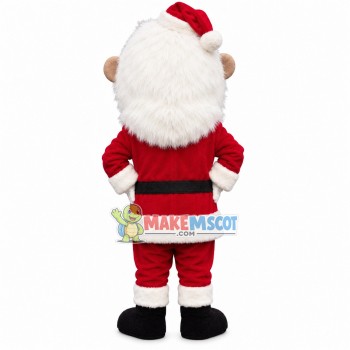 Santa Claus With Full White Beard Mascot Costume Santa Claus With Full White Beard Mascot Costume