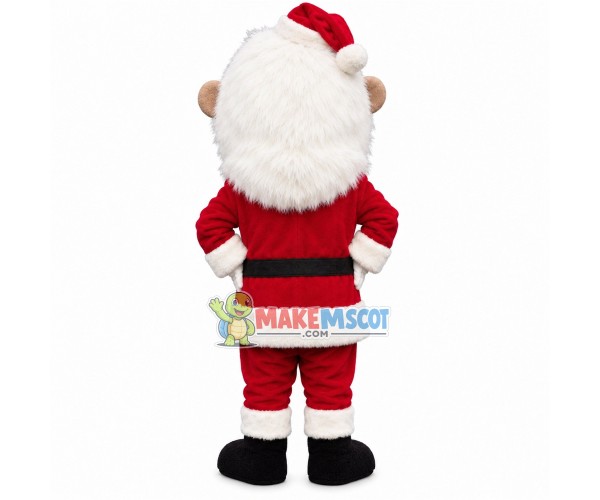 Santa Claus With Full White Beard Mascot Costume Santa Claus With Full White Beard Mascot Costume