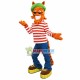 Slim Tiger In Tight Striped Top Mascot Costume Slim Tiger In Tight Striped Top Mascot Costume