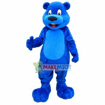 Eye Catching Navy Blue Bear Mascot Costume