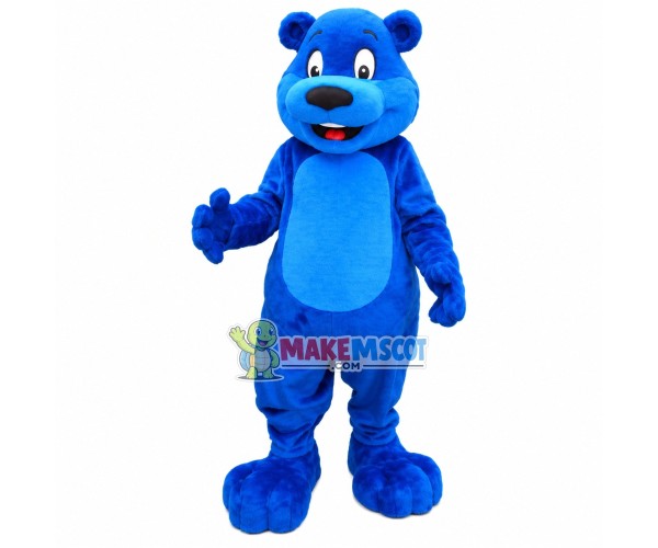 Eye Catching Navy Blue Bear Mascot Costume Eye Catching Navy Blue Bear Mascot Costume