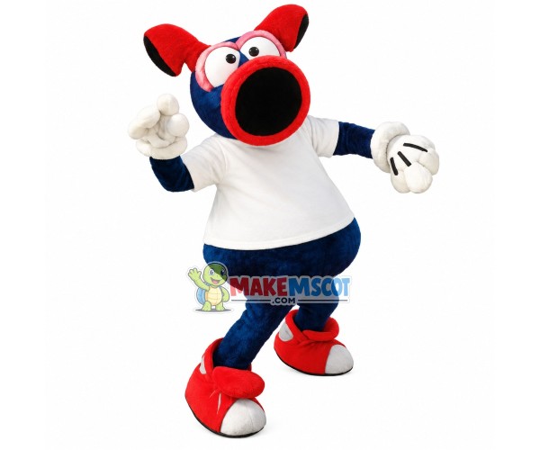 Cartoon Sports Doll With Trumpet Mouth Mascot Costume