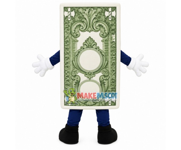 Cartoon Style Paper Money Mascot Costume Cartoon Style Paper Money Mascot Costume