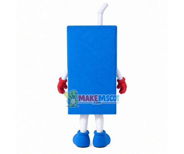 Recyclable Blue Milk Carton Mascot Costume Recyclable Blue Milk Carton Mascot Costume